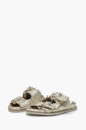 Γυναικεία Παπούτσια πέδιλα με στρας στις αγκράφες Emanuelle Vee