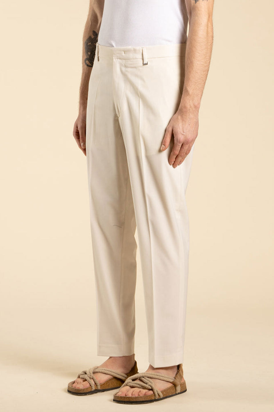 Ανδρικό Παντελόνι σε ίσια γραμμή με τσάκιση μπεζ I'M BRIAN