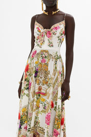 Γυναικείο Midi φόρεμα με δέσιμο εμριμέ 00034436-EGYPROSE Camilla