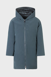 Γυναικείο πανωφόρι με κουκούλα και φερμουάρ πράσινο Sandro Ferrone