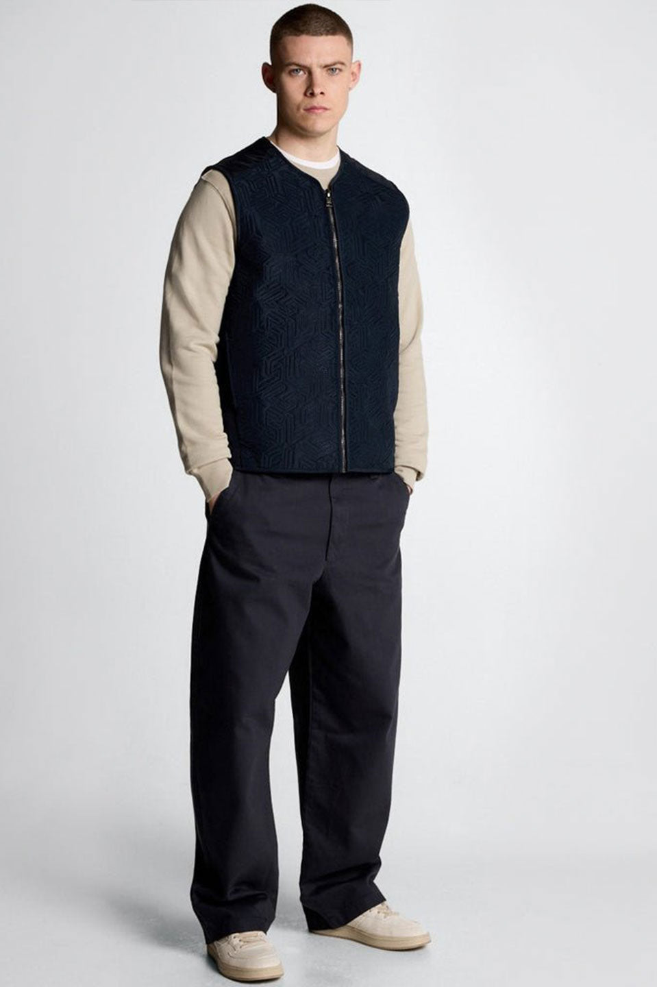 Ανδρικό αμάνικο καπιτονέ γιλέκο ναυτικό μπλε Lyle & Scott