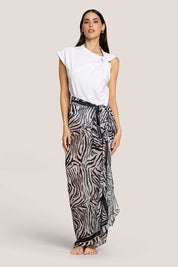 Γυναικείο Παρεό με pattern ζέβρα 4Giveness