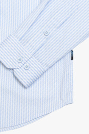 Ανδρικό Πουκάμισο με σχέδιο λευκό-γαλάζιο Gianni Lupo