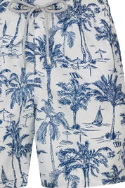 Ανδρικό μαγιό με φοίνικες μπλε Saint Barth MC2