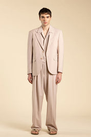 Ανδρικό Σακάκι σε κανονική γραμμή λινό άμμος I'M BRIAN