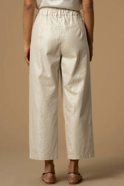 Γυναικείο παντελόνι loose fit ιβουάρ Kocca