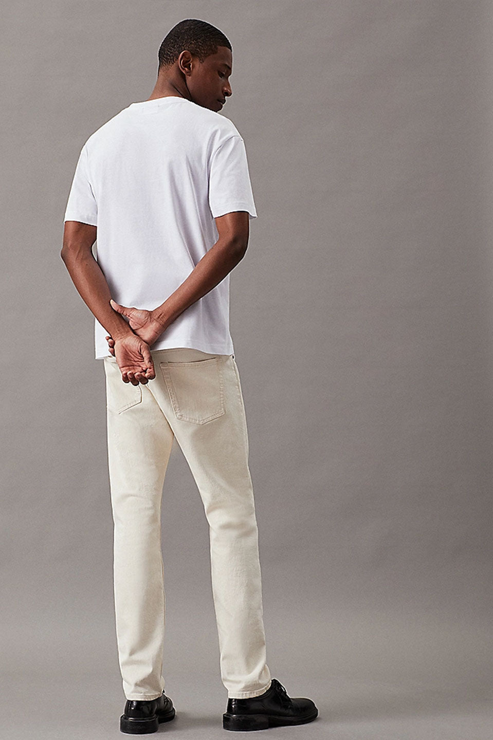 Ανδρική Κοντομάνικη λευκή μπλούζα Calvin Klein K10K111346YAF