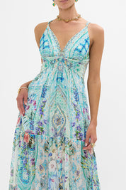 Γυναικείο Maxi φόρεμα εμριμέ 00033359-SUNRSINT Camilla