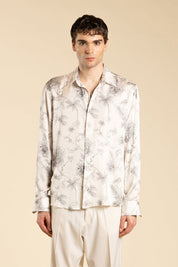 Ανδρικό Πουκάμισο εμπριμέ φλοράλ μπεζ I'M BRIAN