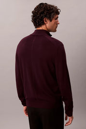 Ανδρική μπλούζα πλεκτή με φερμουάρ 100% merino wool Calvin Klein - LV04LD318GGR9