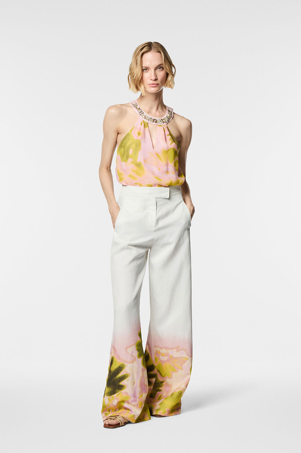 Γυναικεία Μπλούζα αμάνικη με pattern Nenette