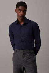 Ανδρικό Πουκάμισο ποπλίνα regular fit σκούρο μπλε Calvin Klein K10K109509CHW