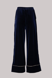 Γυναικείο παντελόνι βελούδινο μπλε σκούρο Tensione In