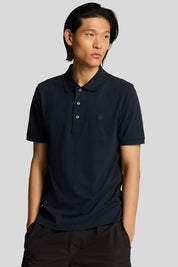 Ανδρική Μπλούζα κοντομάνικη πόλο μπλε σκούρο Lyle & Scott