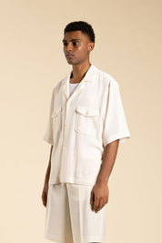 Ανδρικό Κοντομάνικο πουκάμισο φαρδύ μπεζ I'M BRIAN