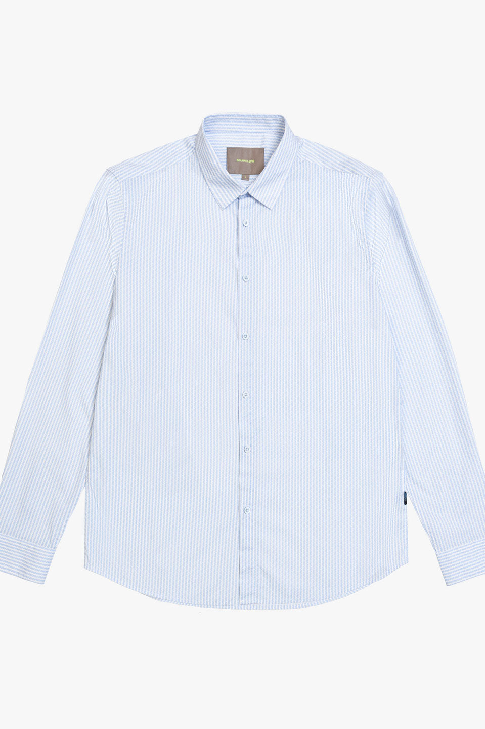 Ανδρικό Πουκάμισο με σχέδιο λευκό-γαλάζιο Gianni Lupo