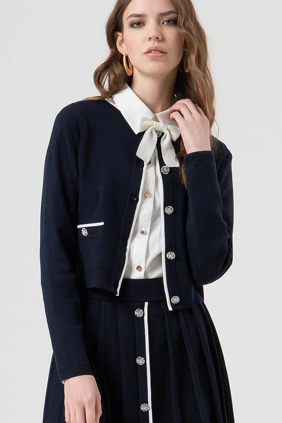 Γυναικείο σακάκι tweed μαύρο Fracomina