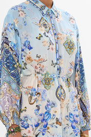 Midi φόρεμα με κουμπιά εμριμέ 00034431-ALMANPALCamilla