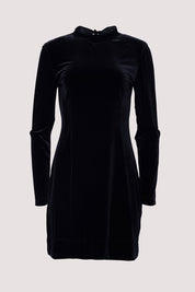 Γυναικείο φόρεμα βελούδινο μαύρο Tensione In