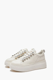 Γυναικεία Παπούτσια sneakers με στρας ιβουάρ Emanuelle Vee