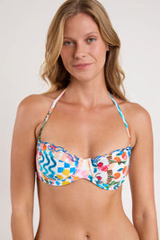 Γυναικείο μαγιό μπικίνι τοπ balcante εμπριμέ Rio Del Sol