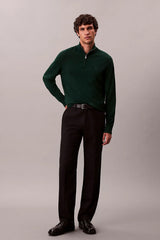Ανδρική μπλούζα πλεκτή με φερμουάρ 100% merino wool Calvin Klein - LV04LD318G0PI