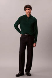 Ανδρική μπλούζα πλεκτή με φερμουάρ 100% merino wool Calvin Klein - LV04LD318G0PI