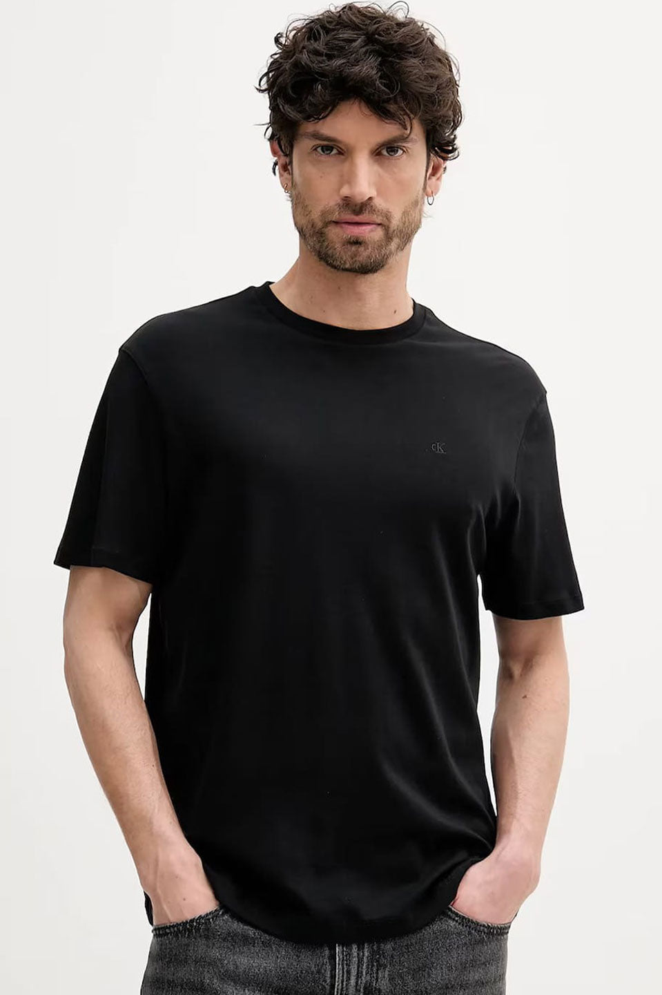 Ανδρική μπλούζα κοντομάνικη μαύρη LV04LB275GCEF Calvin Klein