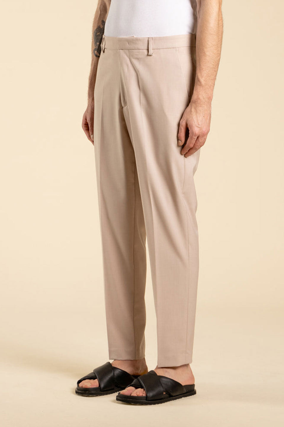 Ανδρικό Παντελόνι σε ίσια γραμμή με τσάκιση τερακότα I'M BRIAN