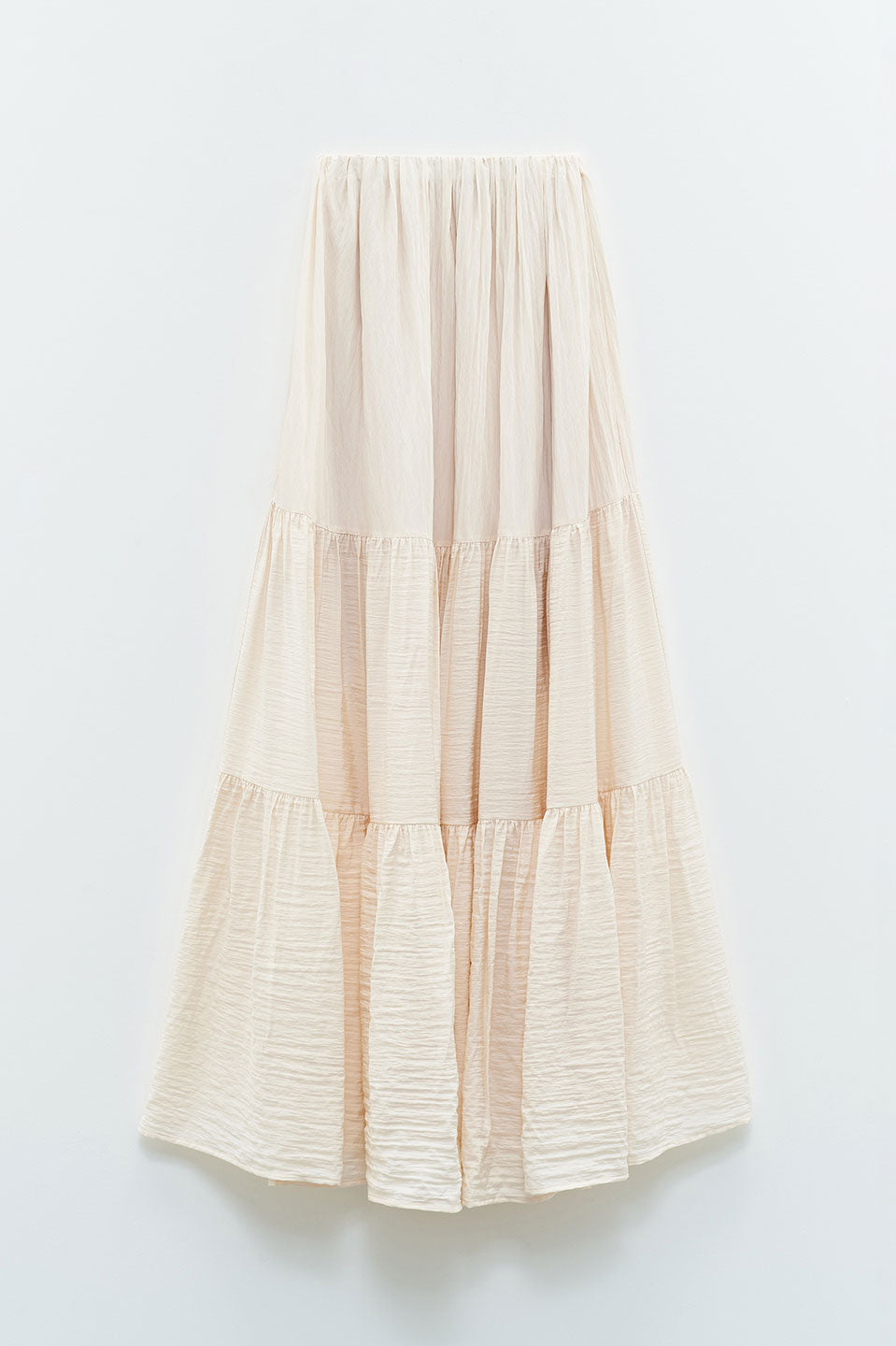 Γυναικείο Φόρεμα αέρινο στράπλες σε φαρδιά γραμμή λευκό Eleh