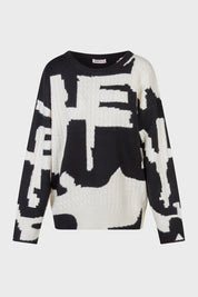 Γυναικεία μπλούζα πλεκτή ασπρόμαυρη Sandro Ferrone