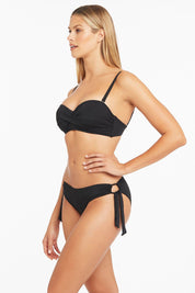 Γυναικείο Μαγιό bikini slip με δέσιμο μαύρο Sea Level