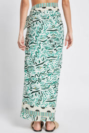 Γυναικείο Παρεό εμπριμέ πράσινο Be Sunset