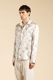 Ανδρικό Πουκάμισο εμπριμέ φλοράλ μπεζ I'M BRIAN