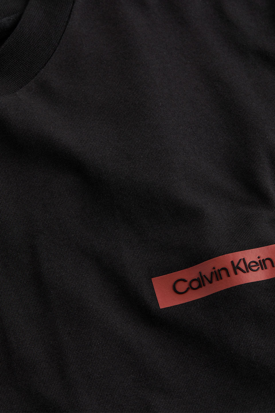 Ανδρικό Κοντομάνικο T-shirt με στάμπα μαύρο Calvin Klein K10K114158BEH