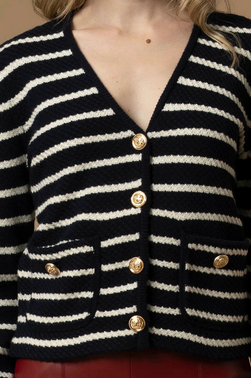 Γυναικεία ζακέτα πλεκτή μαρινιέρα Kocca