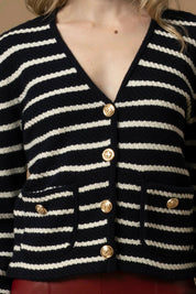 Γυναικεία ζακέτα πλεκτή μαρινιέρα Kocca