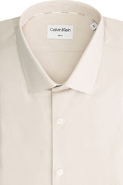Ανδρικό Πουκάμισο ποπλίνα slim fit εκρού Calvin Klein K10K108229ACE