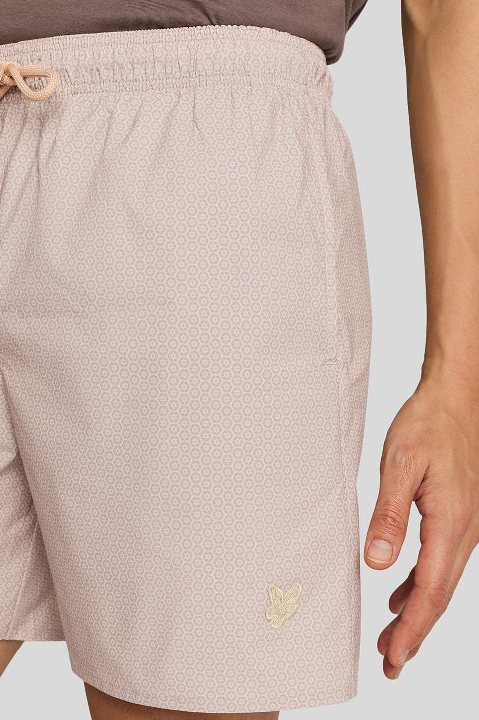 Ανδρικό Μαγιό με pattern μπεζ/καφέ Lyle & Scott