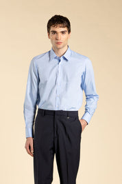 Ανδρικό Πουκάμισο σε κανονική γραμμή γαλάζιο I'M BRIAN