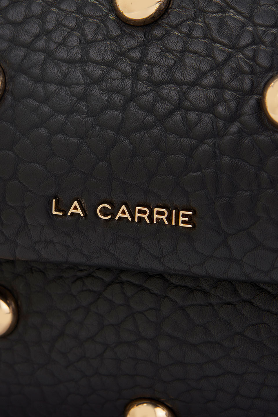 Γυναικεία τσάντα ώμου-χιαστί με τρουκς μαύρη La Carrie