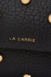 Γυναικεία τσάντα ώμου-χιαστί με τρουκς μαύρη La Carrie