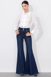 Γυναικείο Πουκάμισο με κέντημα λευκό Alice+Olivia