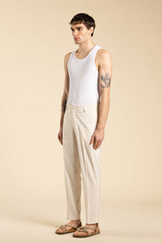 Ανδρικό Παντελόνι σε ίσια γραμμή με τσάκιση μπεζ I'M BRIAN