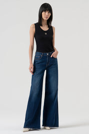 Γυναικείο παντελόνι τζιν ψηλόμεσο full length flare Fracomina