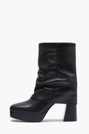 Γυναικεία παπούτσια μποτάκια με τακούνι μαύρα Emanuelle Vee