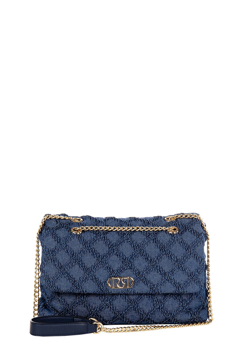 Γυναικεία Τσάντα με υφή denim μπλε Rinascimento