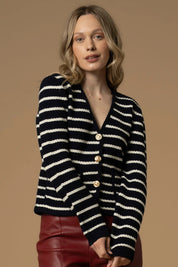 Γυναικεία ζακέτα πλεκτή μαρινιέρα Kocca