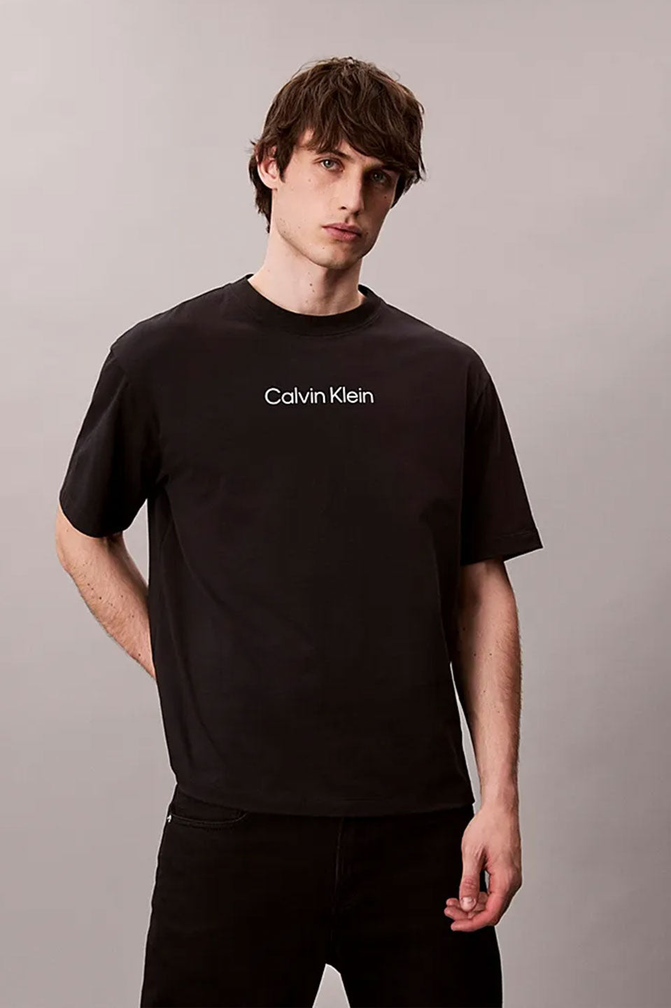 Ανδρική μπλούζα κοντομάνικη μαύρη LV04LD230GUB1 Calvin Klein