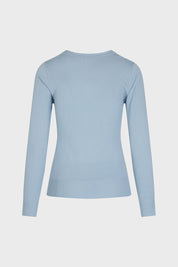 Γυναικείο Μακρυμάνικο τοπ V λαιμόκοψη γαλάζιο Sandro Ferrone